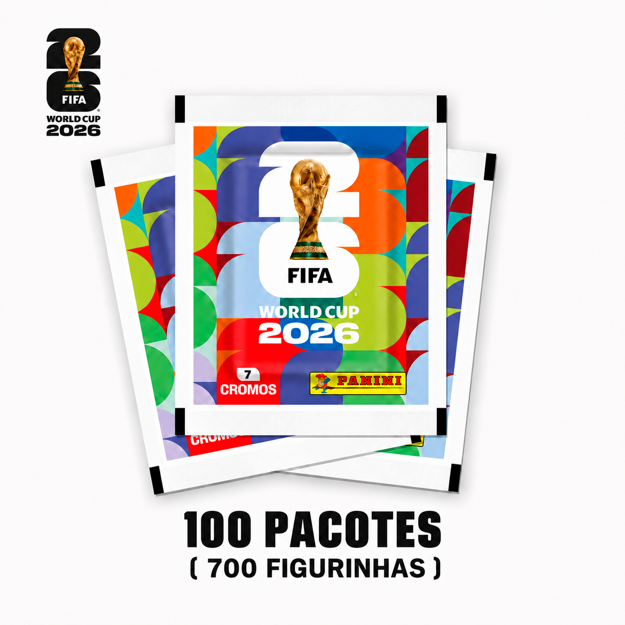 100 Pacotes de Figurinhas (700 Unidades)- Álbum Word Cup 2026