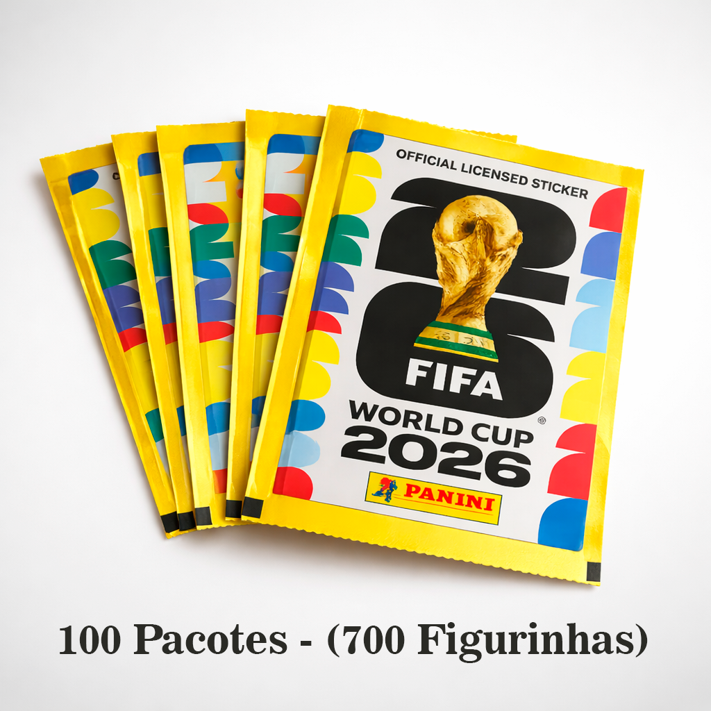 100 Pacotes de Figurinhas (700 Unidades)- Álbum Word Cup 2026